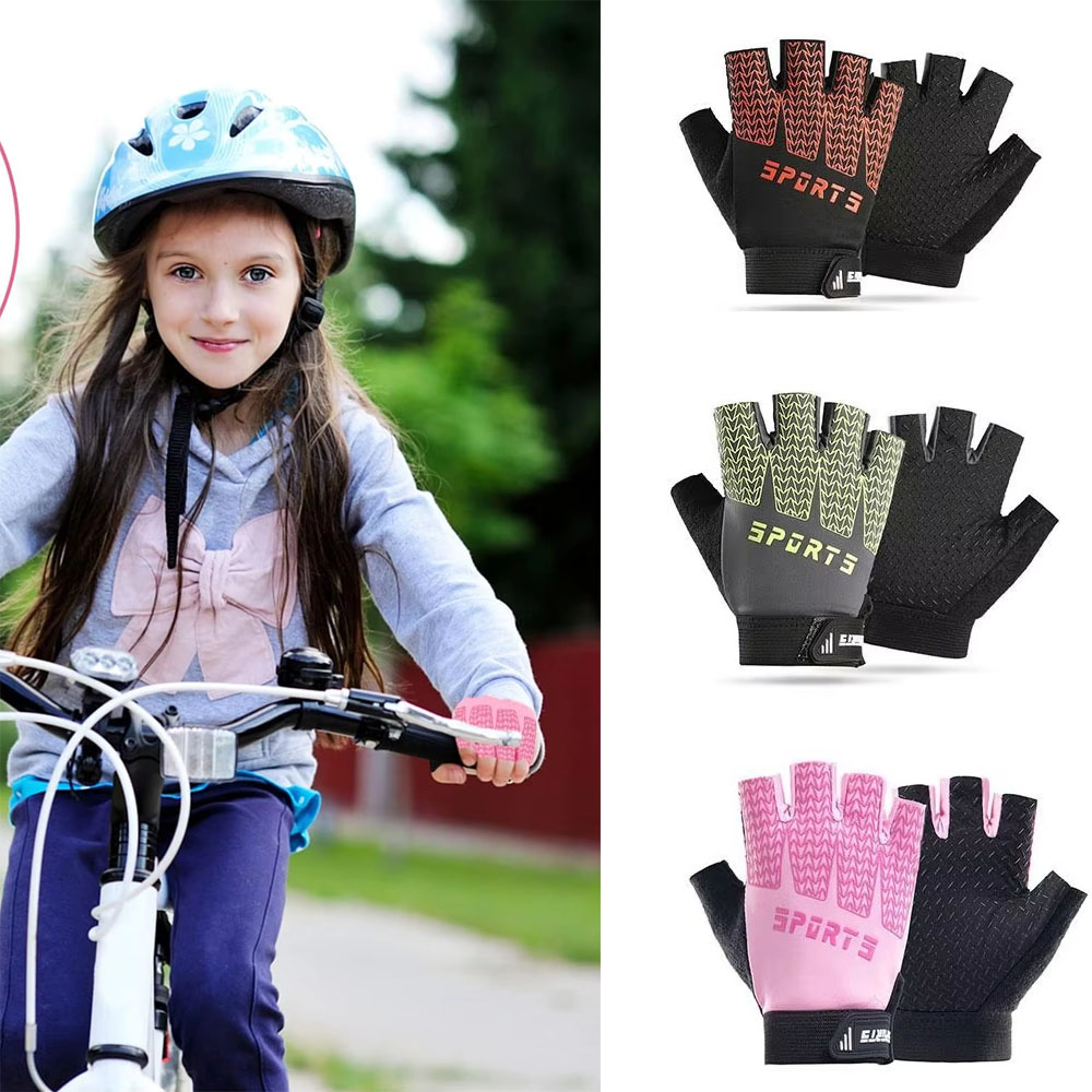 Cut Resistant Glove - Детские велосипедные перчатки, нескользящие, амортизирующие, полупальцевые,