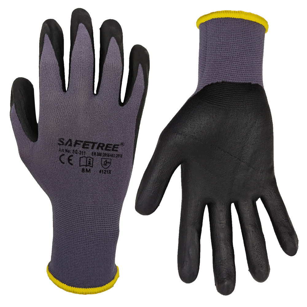 SAFETREE 10 пар нейлоновых защ – обзор и цена Nitrile Mechanic Glove
